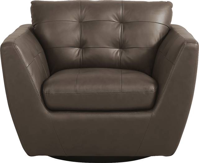 Aragon Brown Leather 6 Pc Living Room - Thumbnail - Image 6