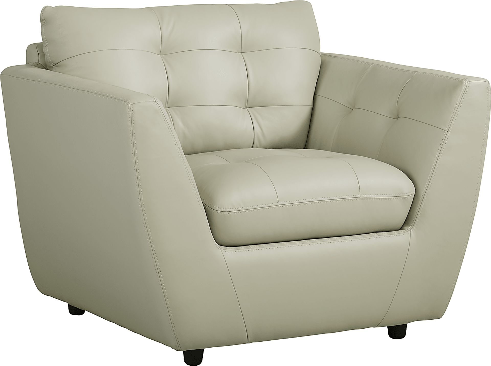 Aragon Platinum Leather Chair - Image 2