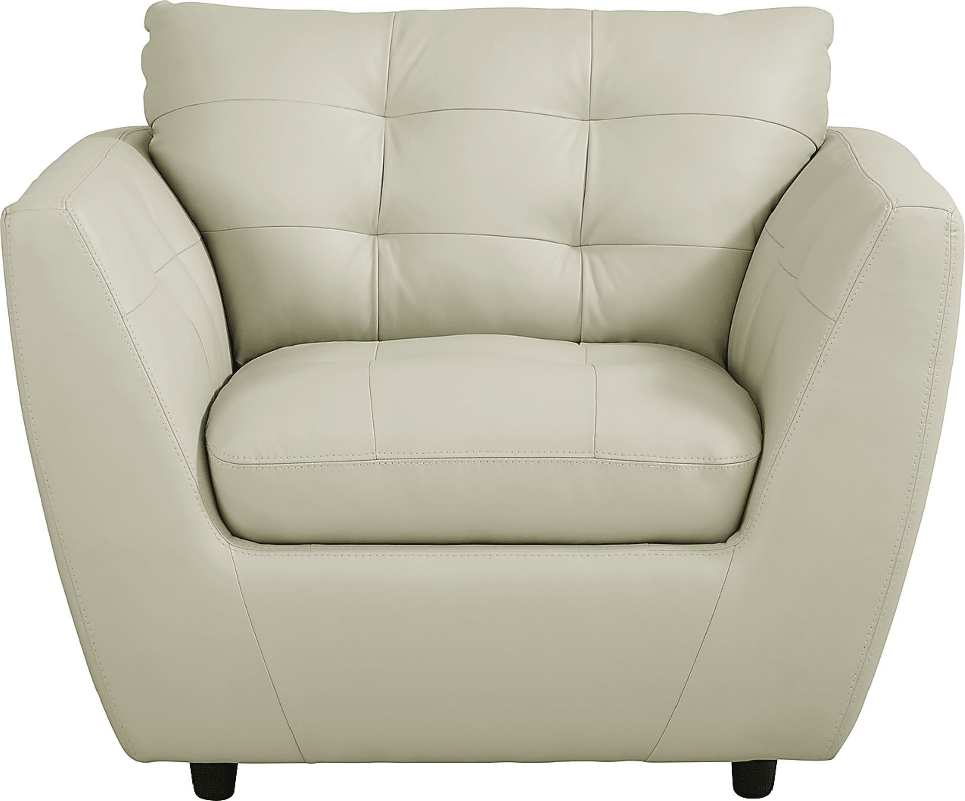 Aragon Platinum Leather Chair - Image 1