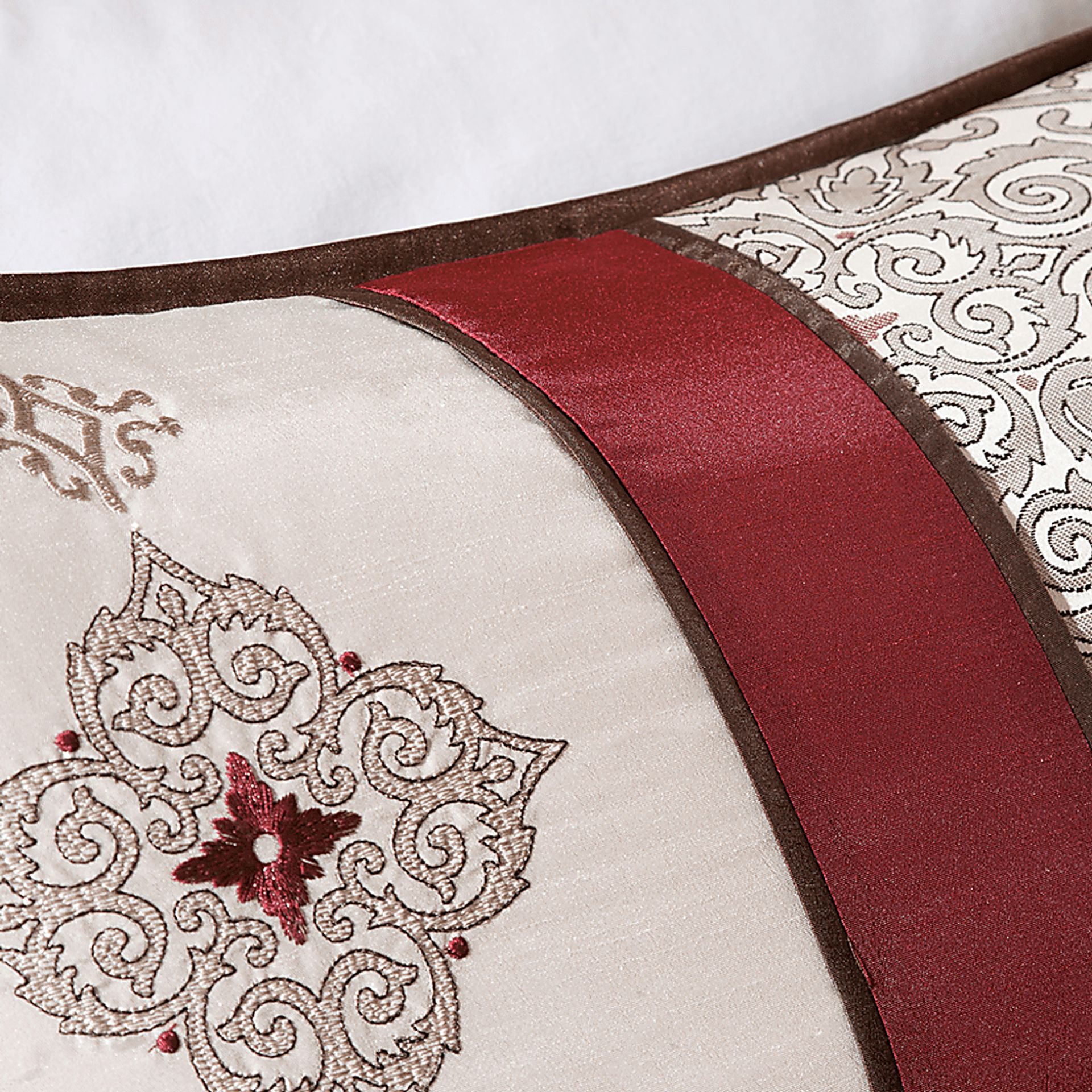 Aragonne Red 7 Pc King Comforter Set - Image 5