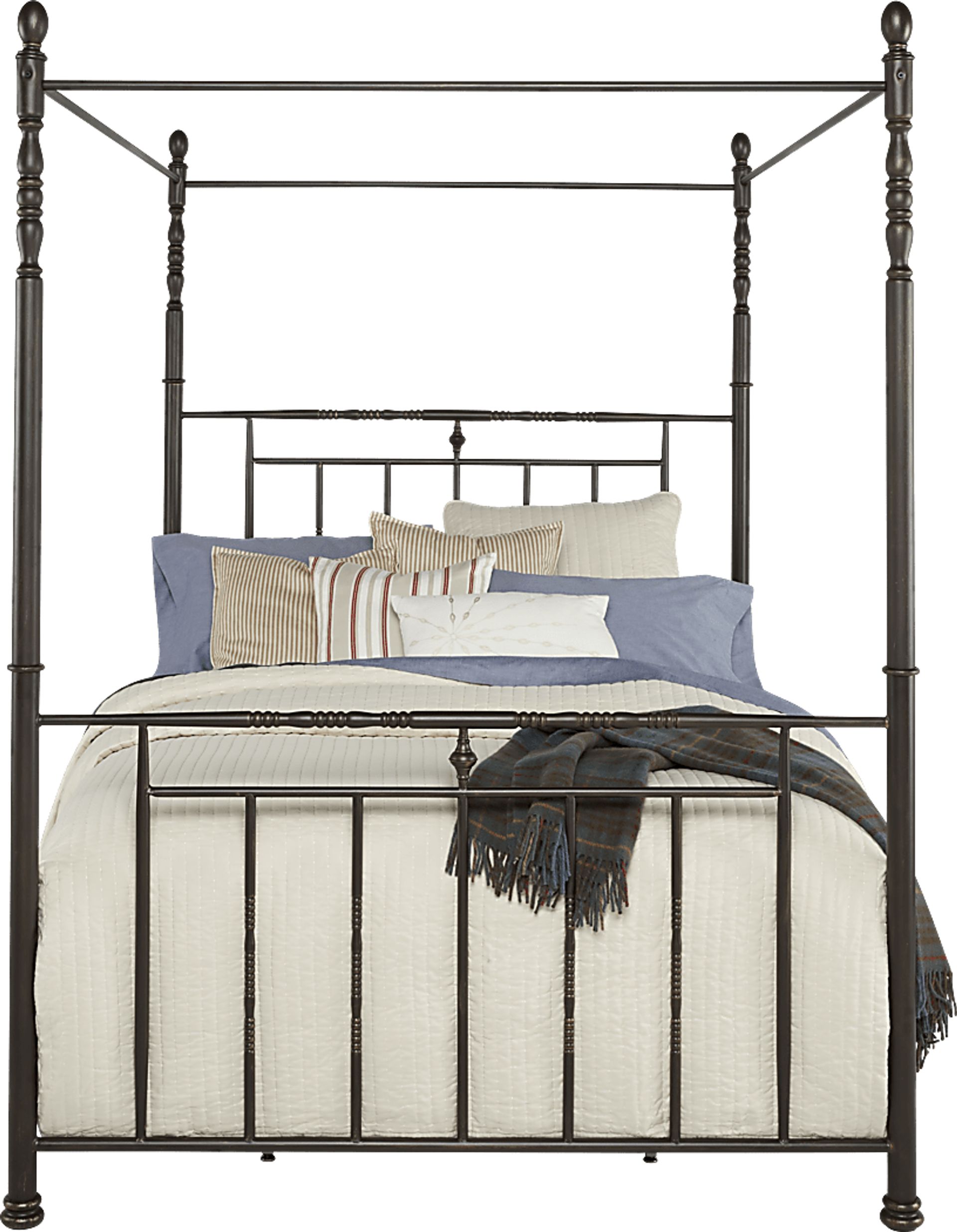 Araleigh Bronze 4 Pc King Canopy Bed - Image 1