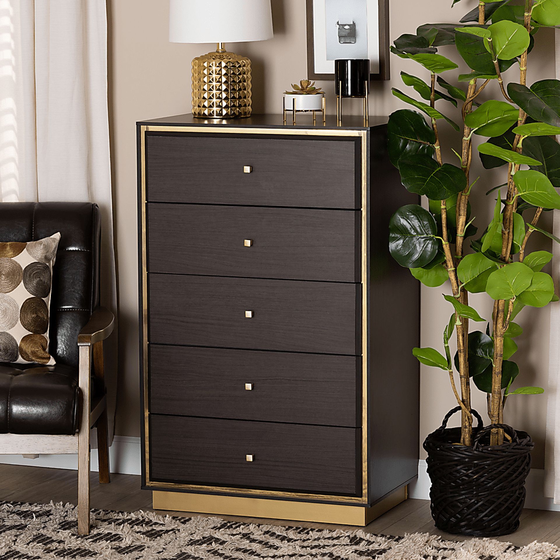 Aralena Dark Brown Chest - Image 2