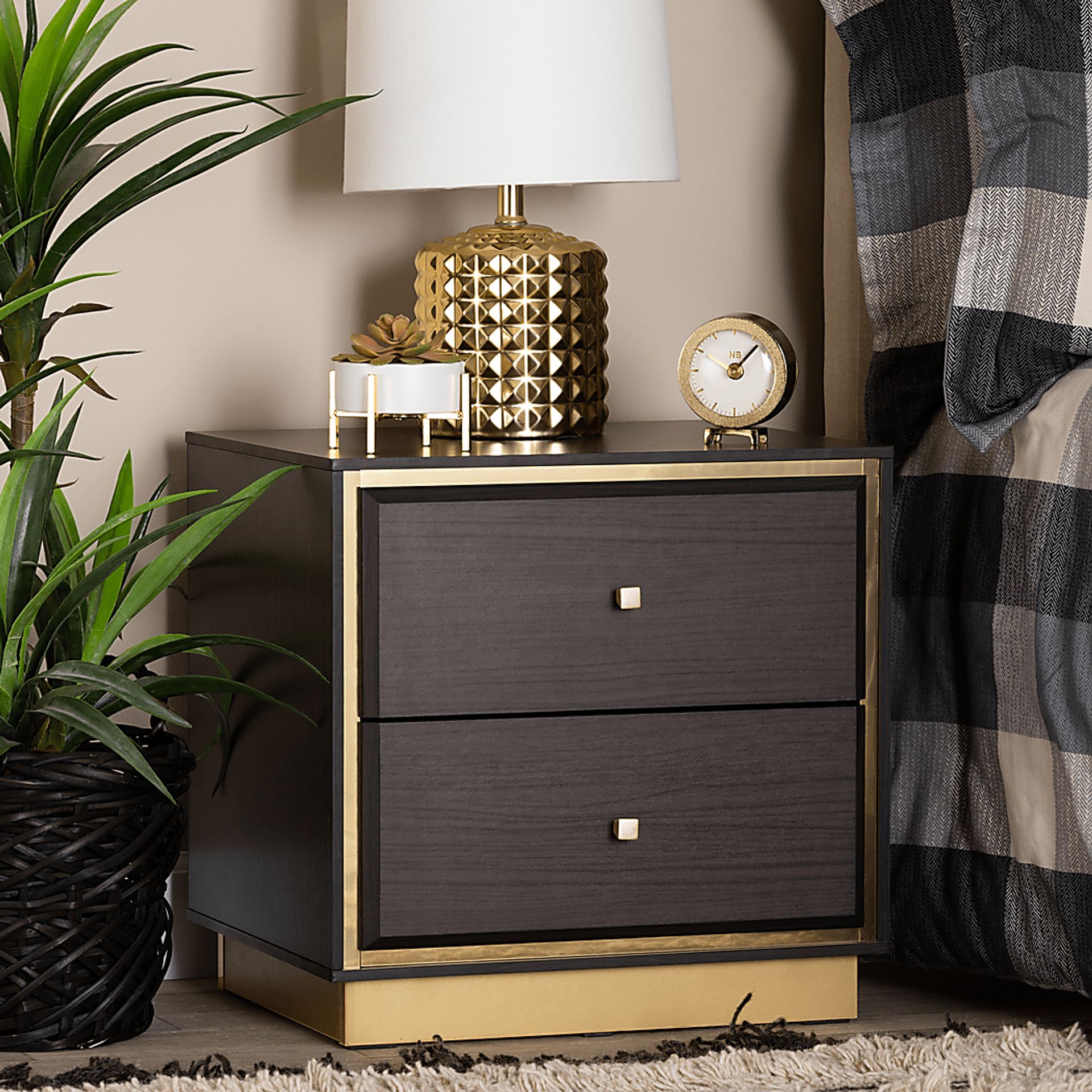 Aralena Dark Brown Nightstand - Image 2