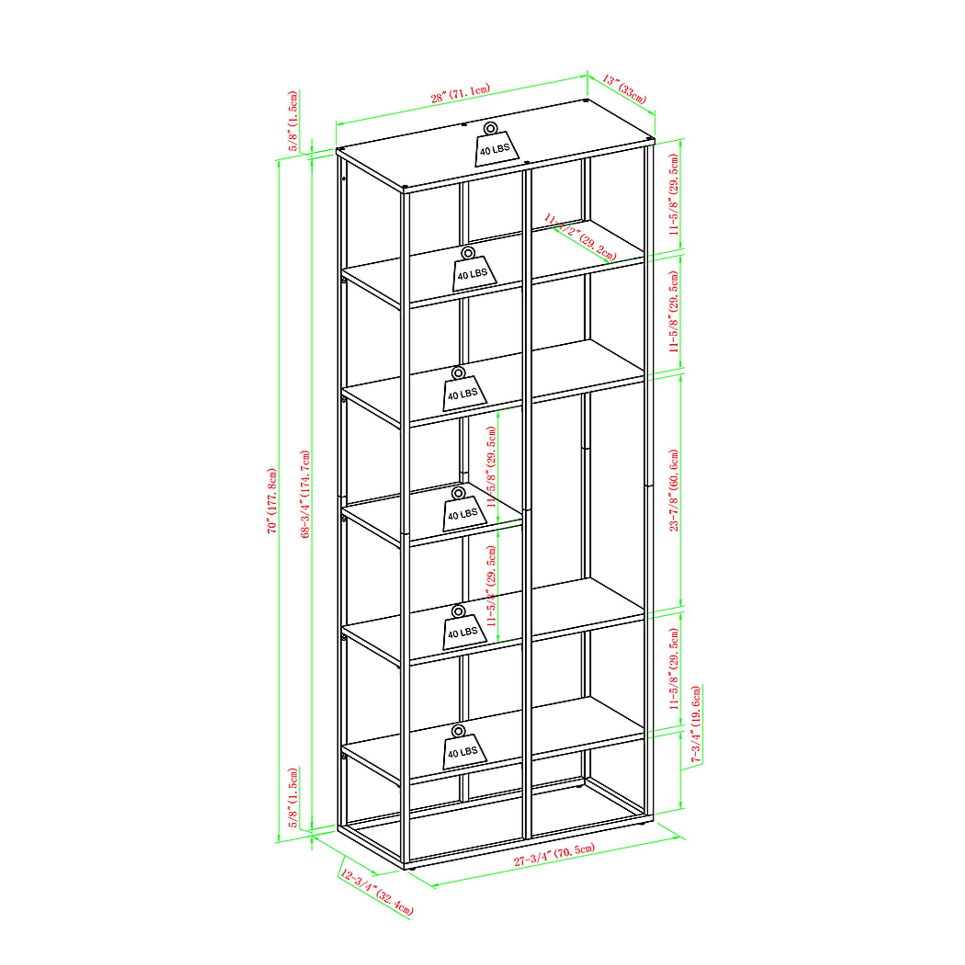 Aralia Brown Bookcase - Image 7