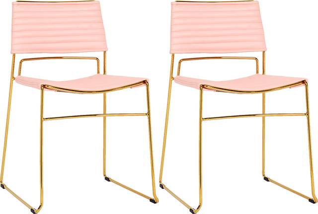 Arapho Pink Dining Chair, Set of 2 - Thumbnail - Image 1