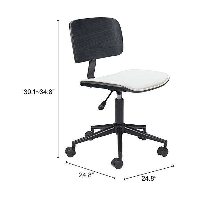 Arash White Office Chair - Thumbnail - Image 2