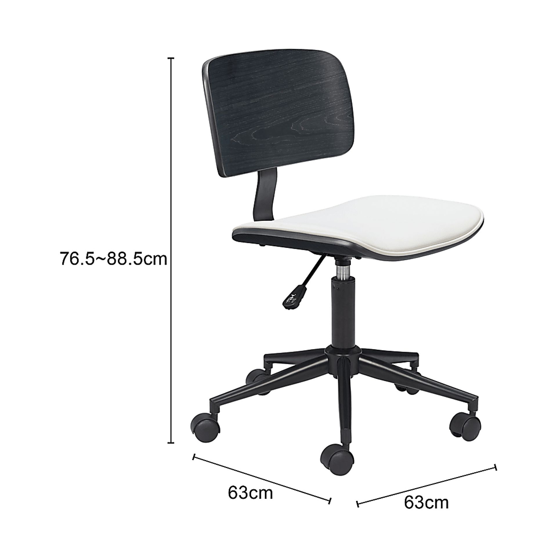 Arash White Office Chair - Image 3