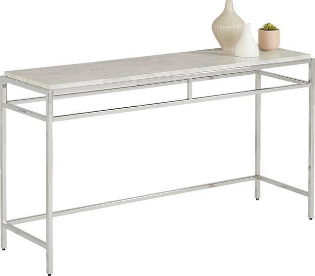 Aravale White Sofa Table - Thumbnail - Image 2
