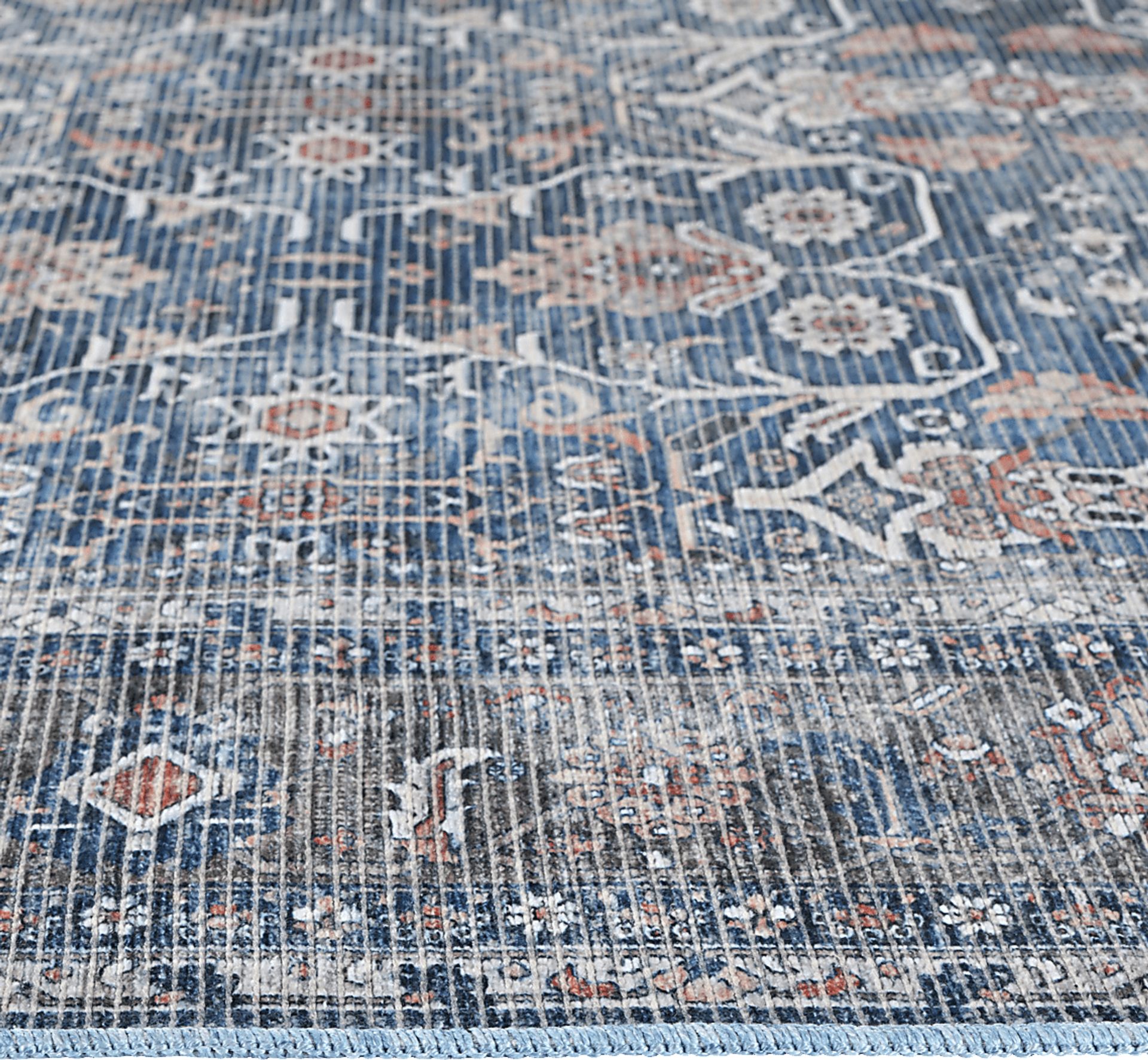 Arbelle Dark Blue 2'7 x 10' Machine Washable Rug - Image 8