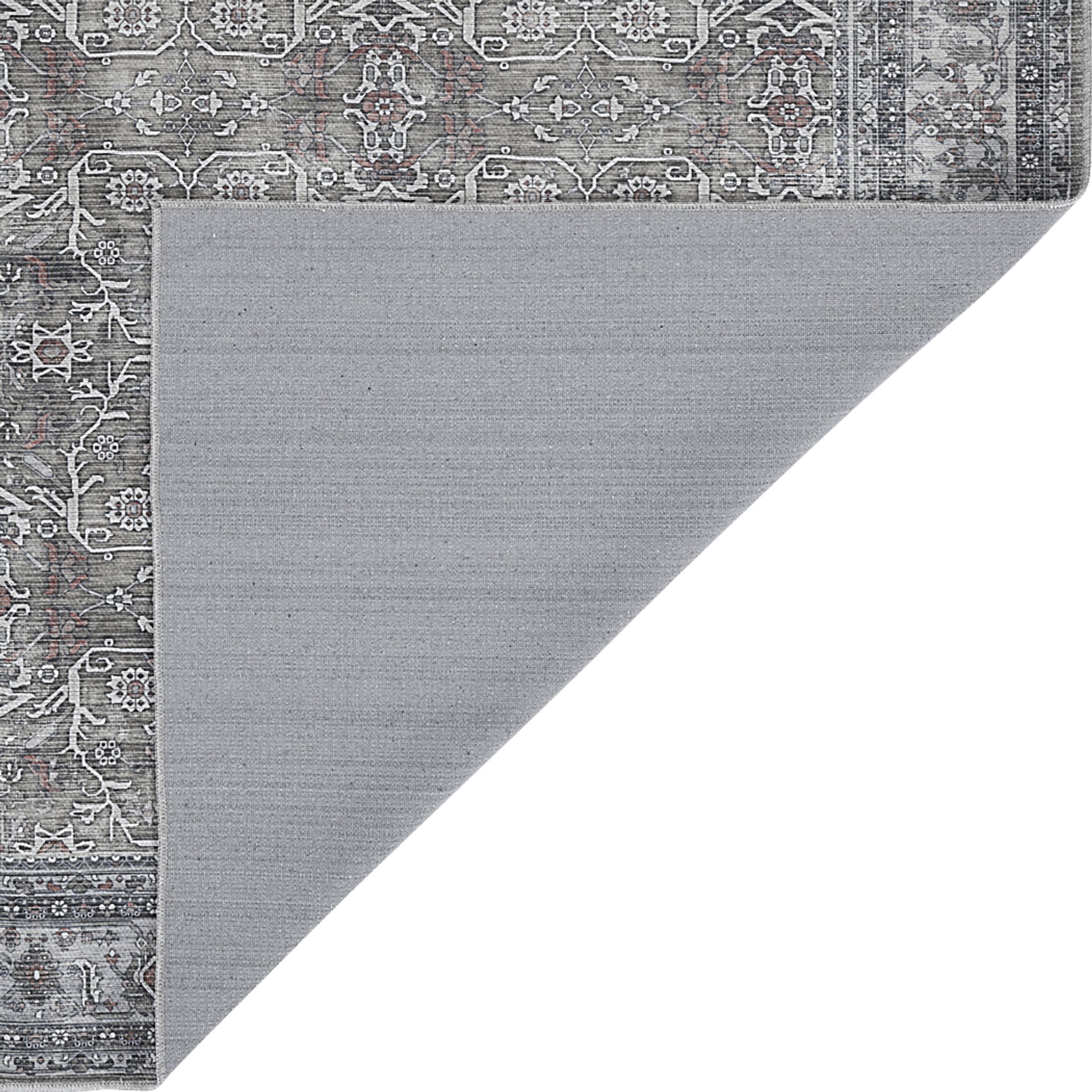 Arbelle Gray 9'2 x 11'9 Machine Washable Rug - Image 4
