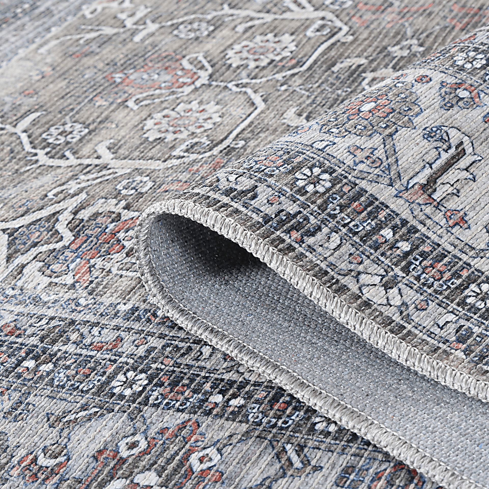 Arbelle Gray 9'2 x 11'9 Machine Washable Rug - Image 5