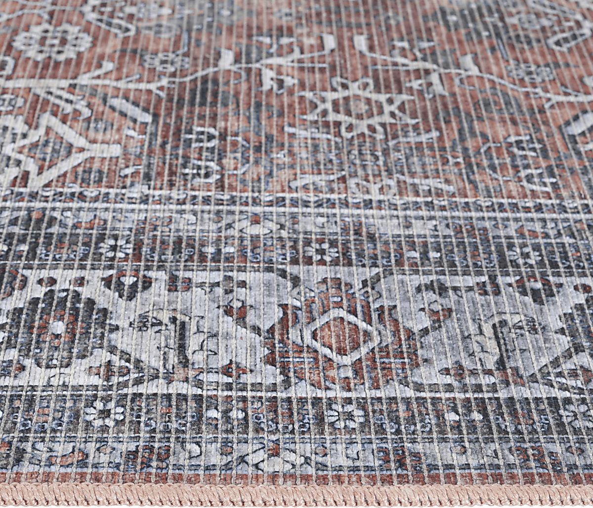 Arbelle Red Polyester Fabric Rug | Rooms to Go