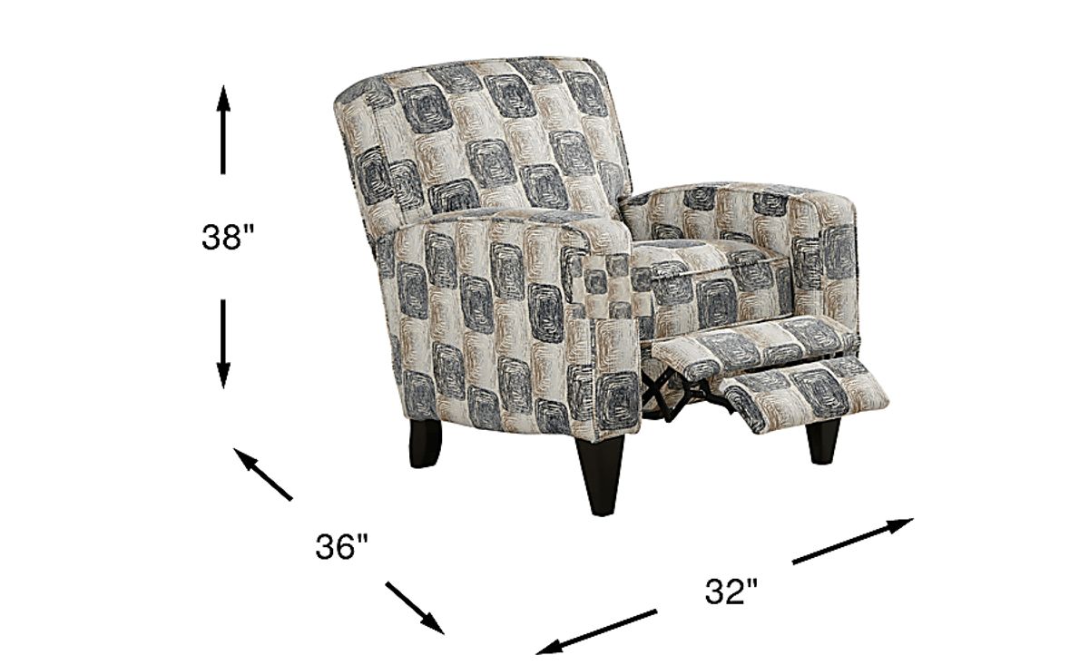 Arbour Hill Beige Chenille Fabric Push Back Recliner | Rooms to Go
