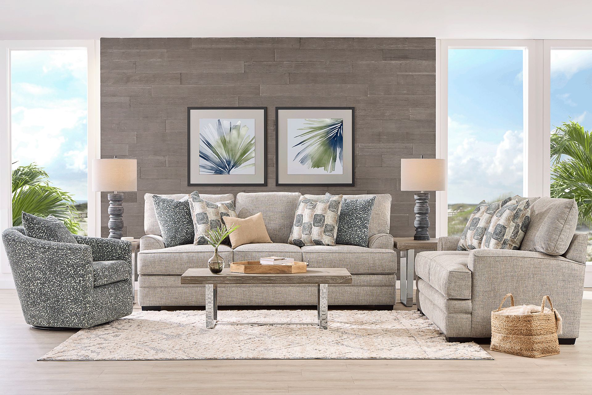 Arbour Hill Dove 8 Pc Living Room with Sleeper Sofa - Image 1