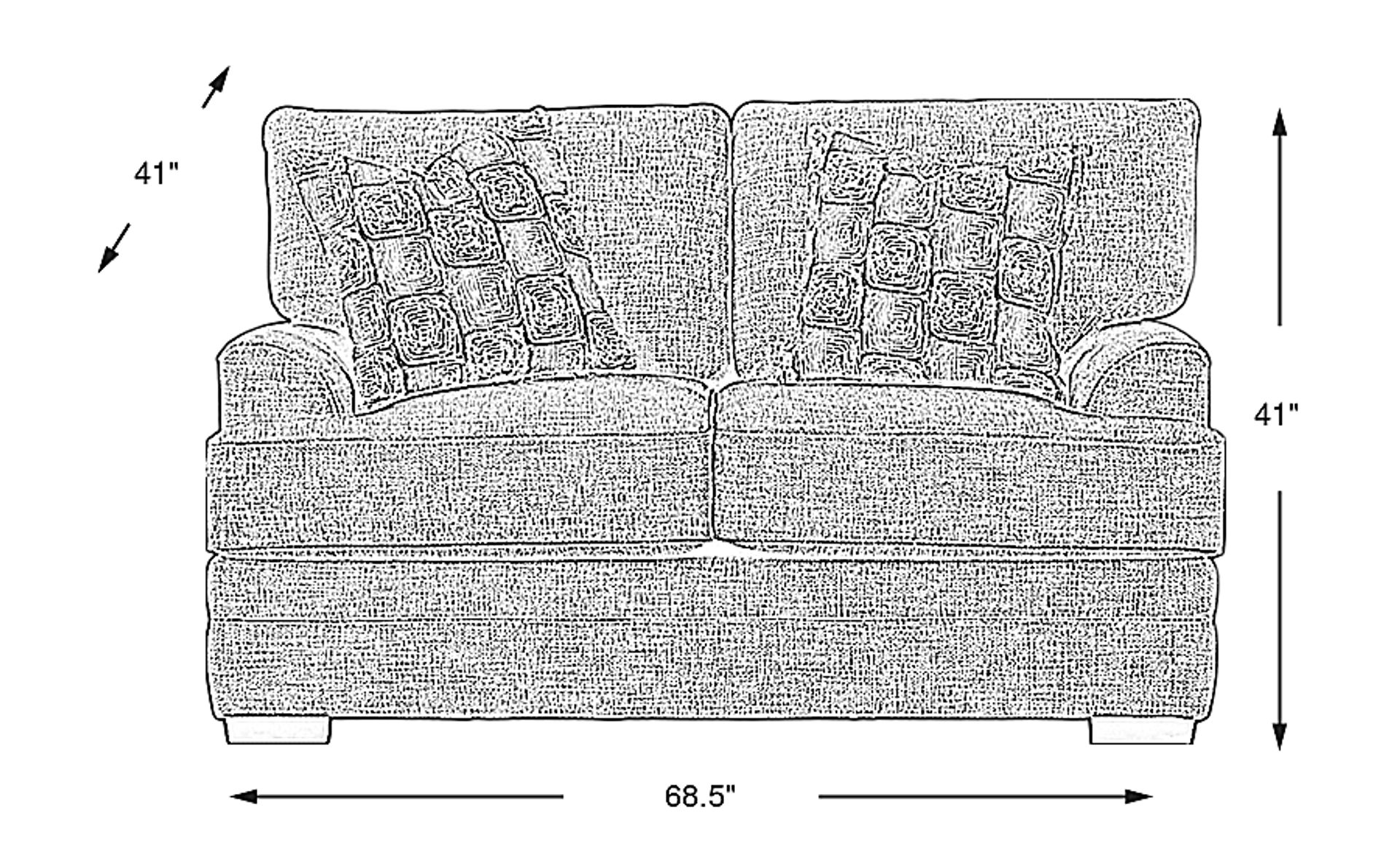 Dimension Image. Please refer to the Dimension Tab on this page for dimension details.