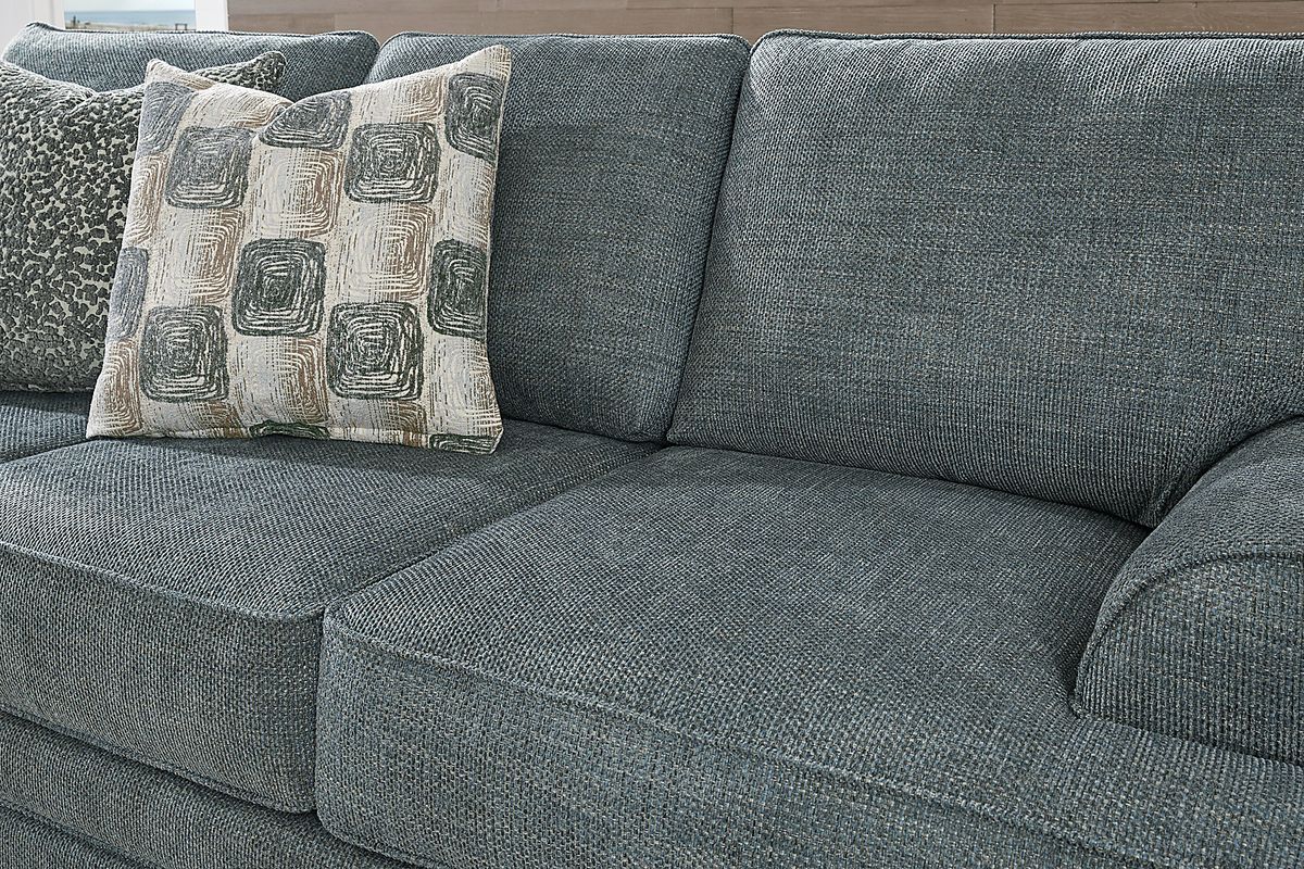 Arbour Hill Marine Blue Chenille Fabric Sofa | Rooms to Go