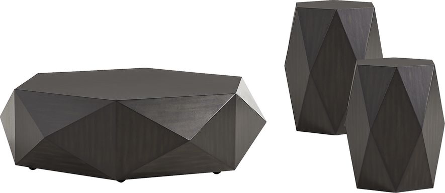 Arcadia Black 3 Pc Table Set