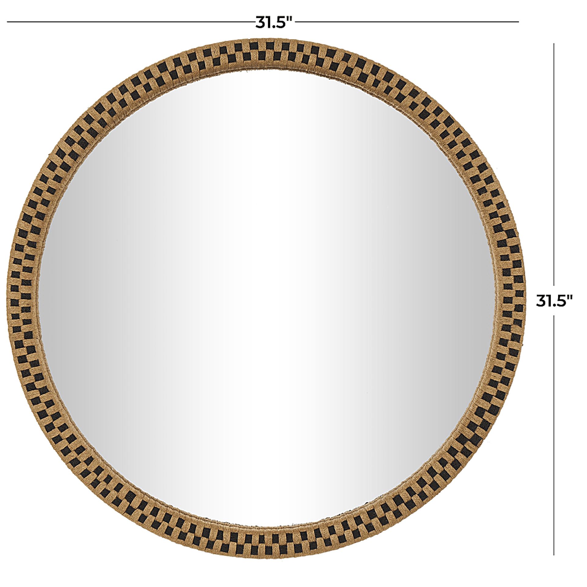 Arcanesys Brown Round Wall Mirror - Image 9