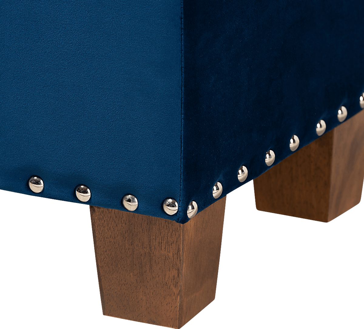 Arcanet Navy Blue Polyester Fabric Storage Bench | Rooms to Go