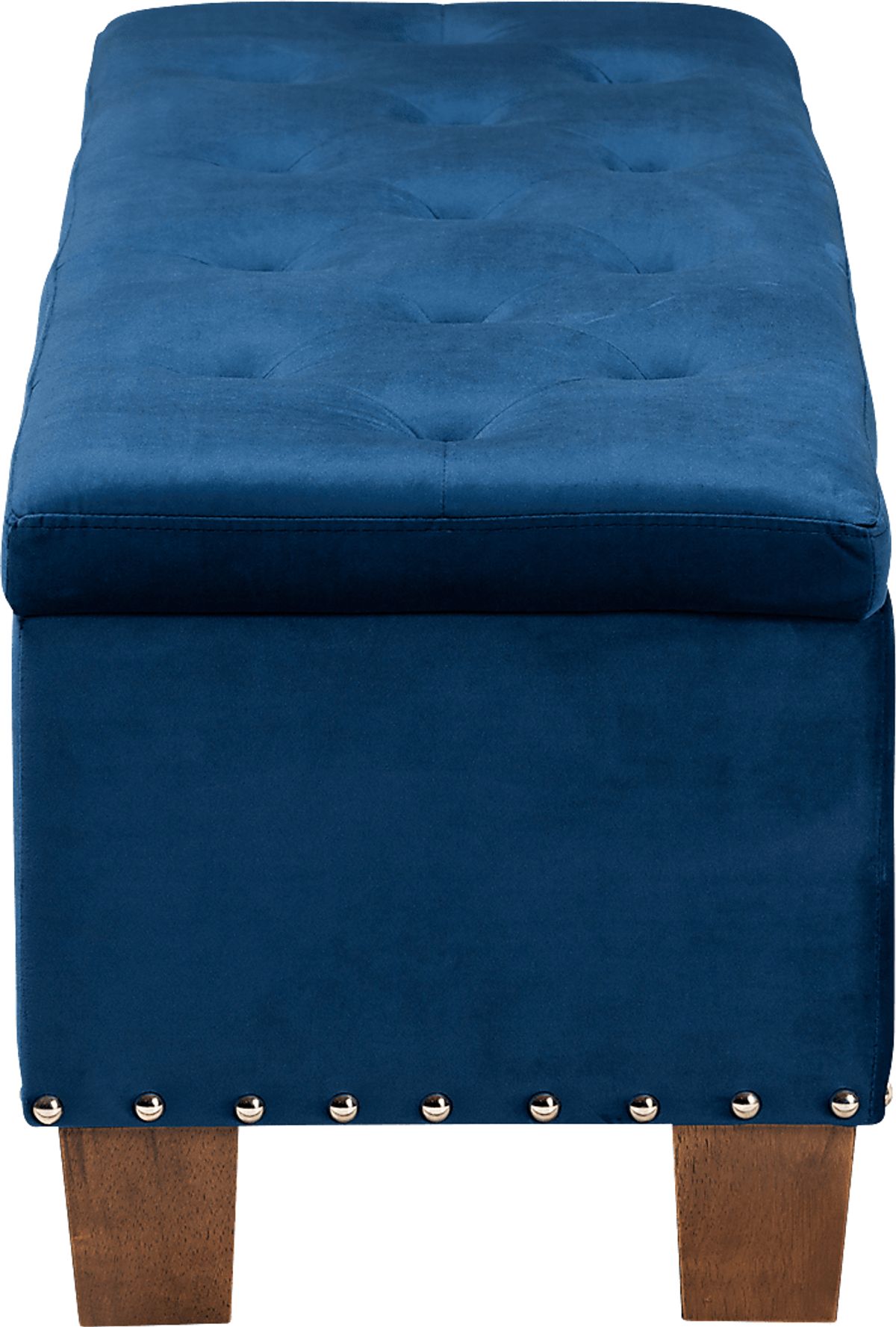 Arcanet Navy Blue Polyester Fabric Storage Bench | Rooms to Go