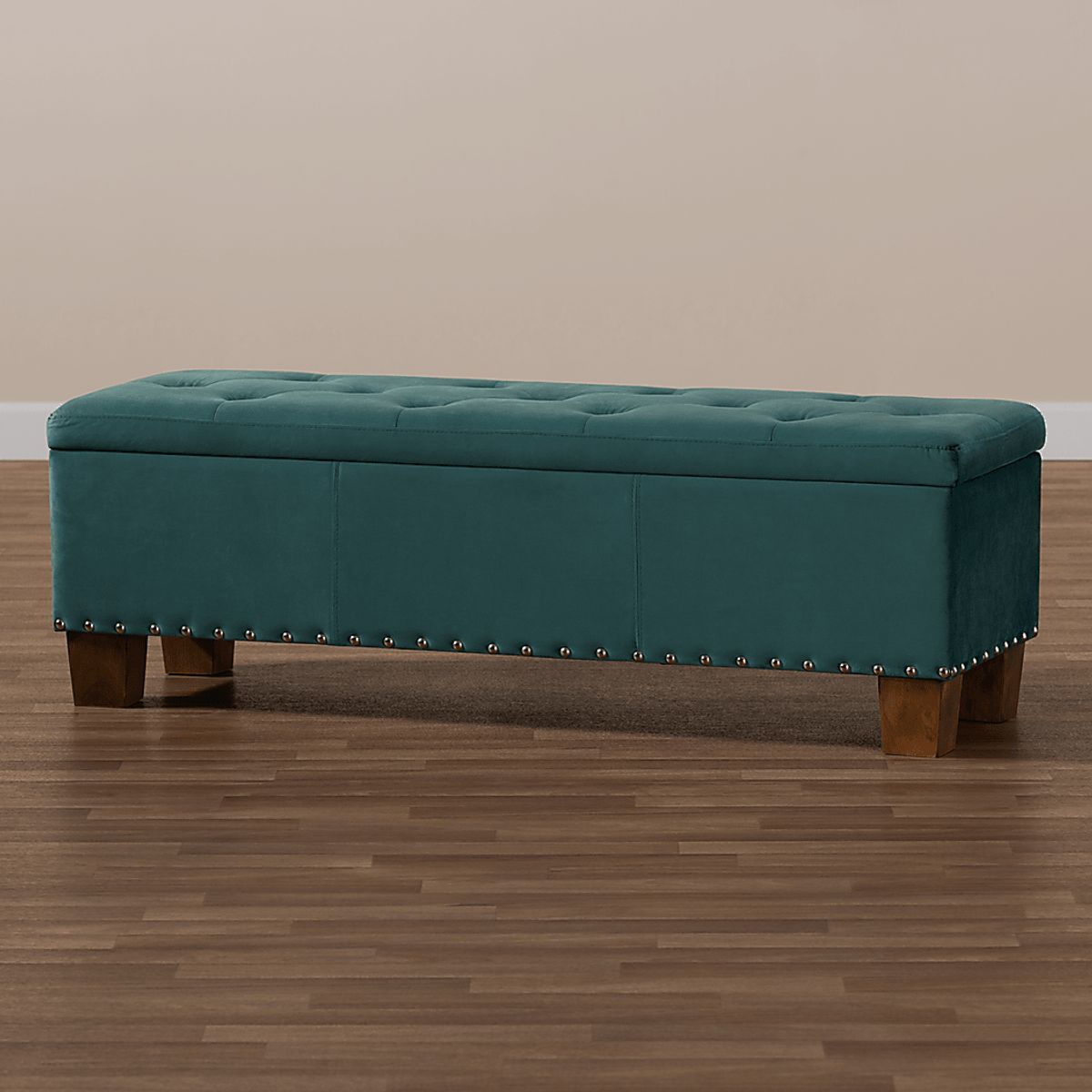 Arcanet Teal Blue,Green Polyester Fabric Storage Bench | Rooms to Go