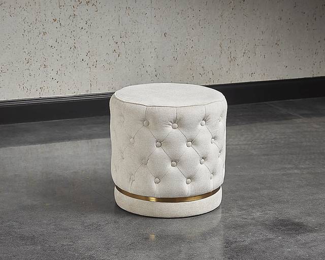 Archana Cream Ottoman - Thumbnail - Image 2