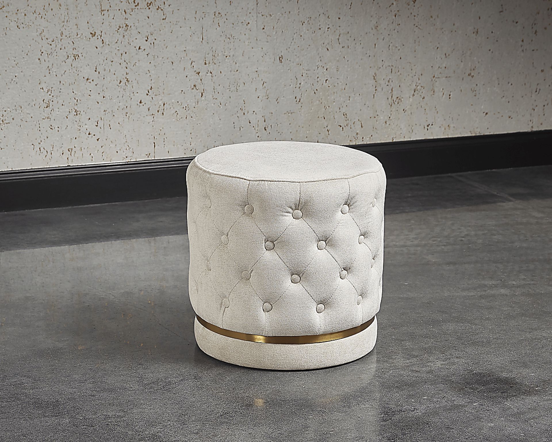 Archana Cream Ottoman - Image 2