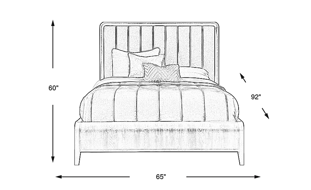 Archer Grove Black 3 Pc Queen Upholstered Bed