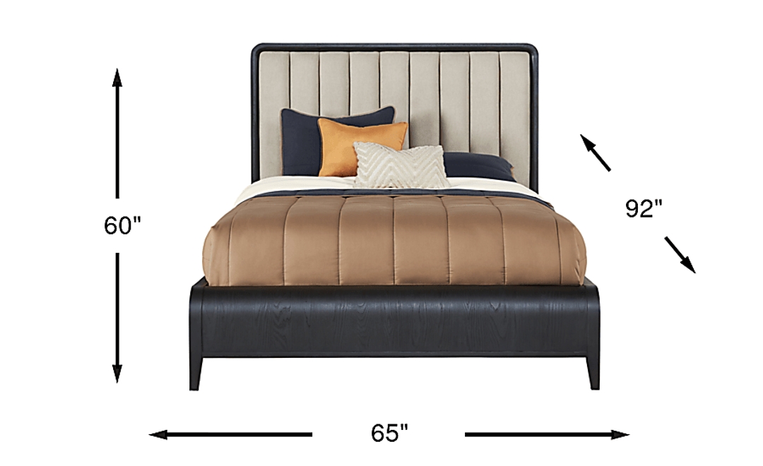 Archer Grove Black 3 Pc Queen Upholstered Bed