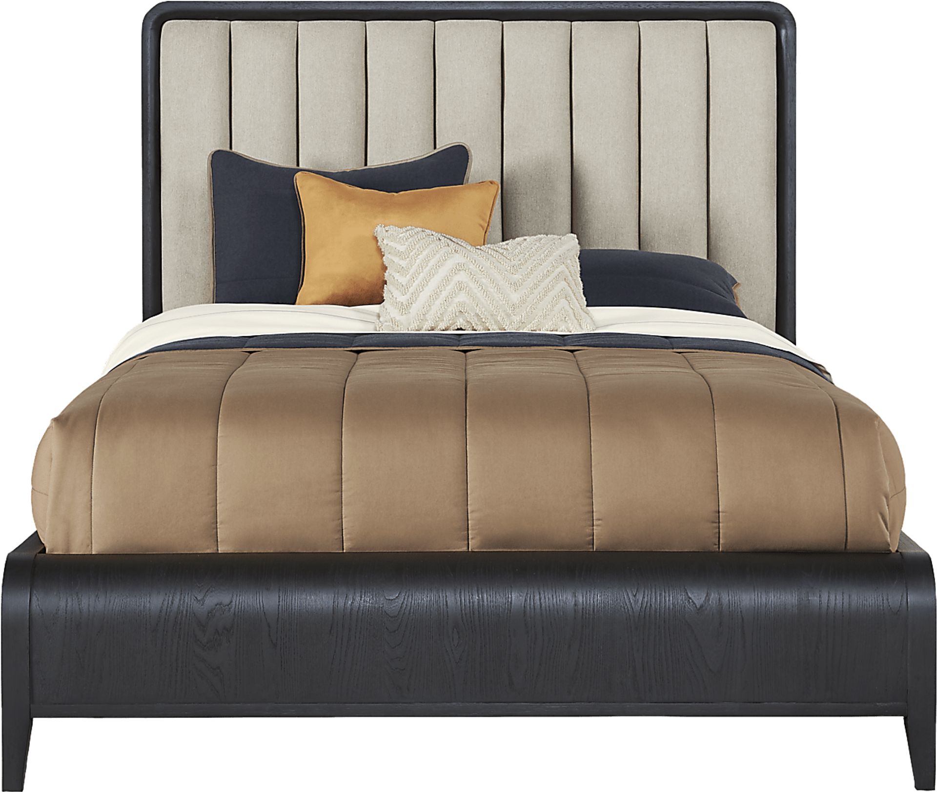 Archer Grove Black 5 Pc Queen Upholstered Bedroom - Image 2
