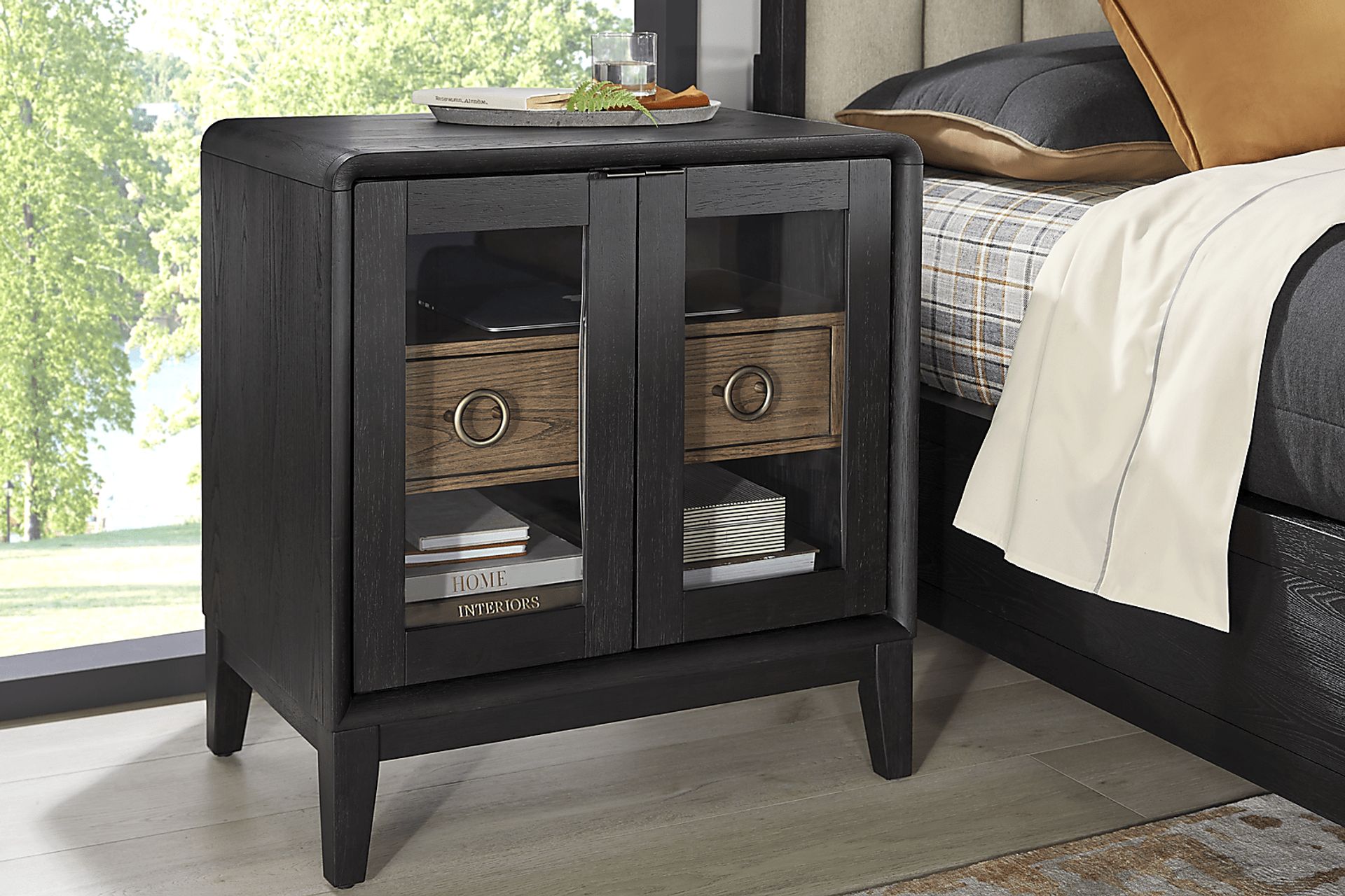 Archer Grove Black Nightstand - Image 3