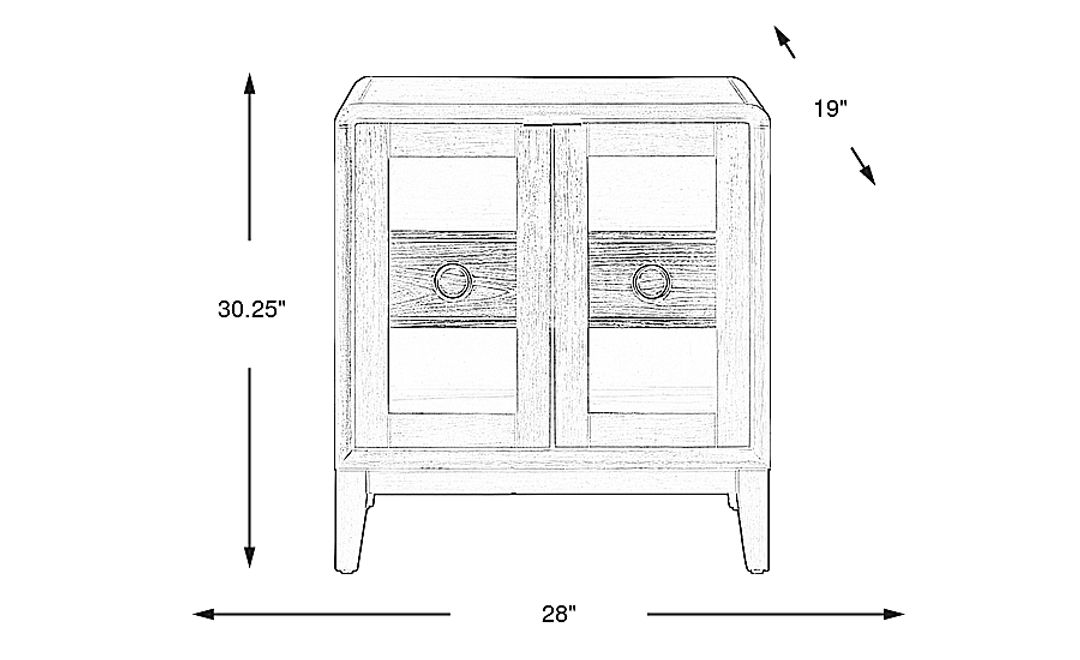 Archer Grove Black Nightstand