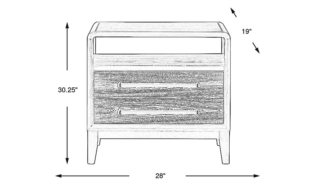 Archer Grove Black Nightstand
