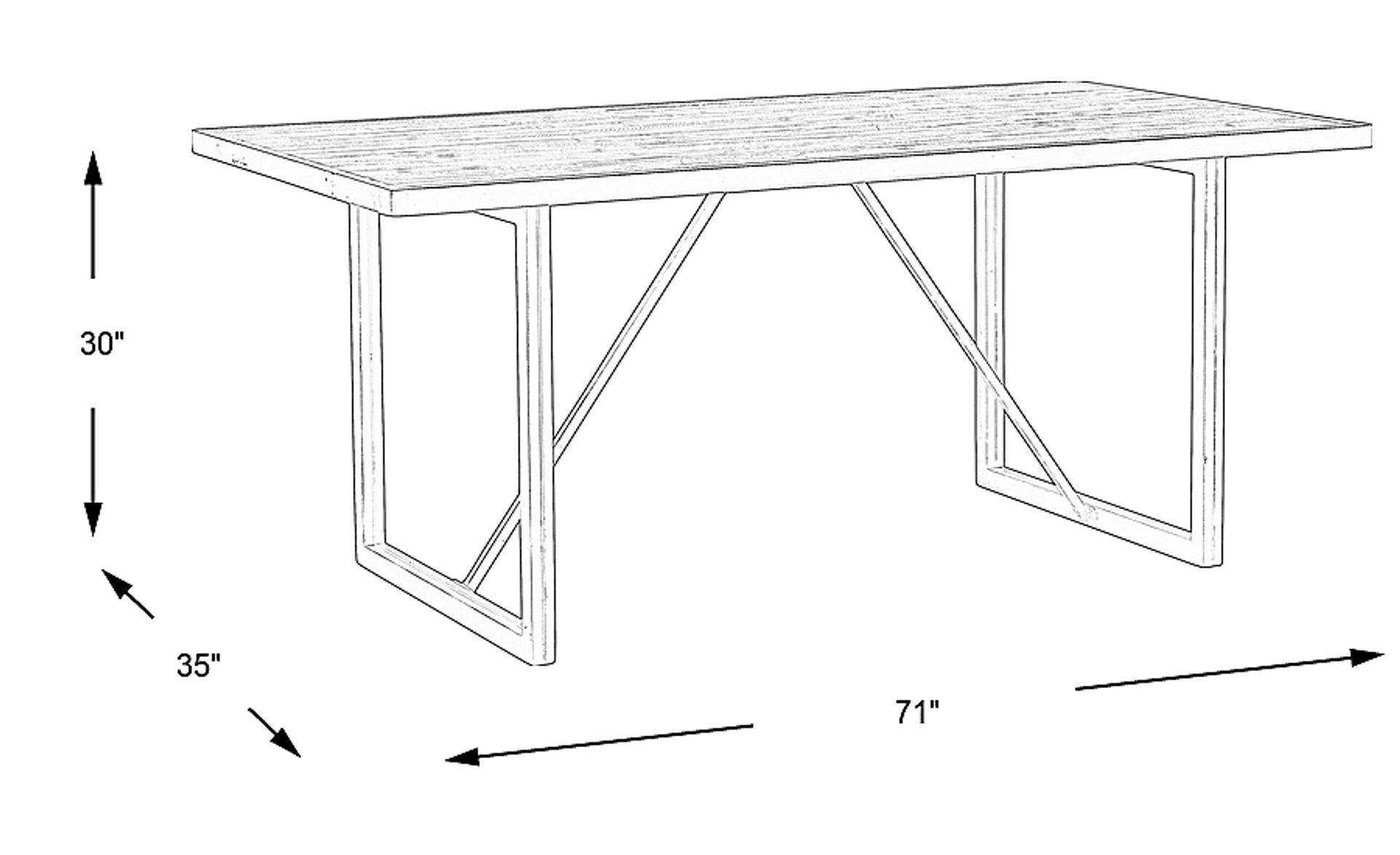 Dimension Image. Please refer to the Dimension Tab on this page for dimension details.