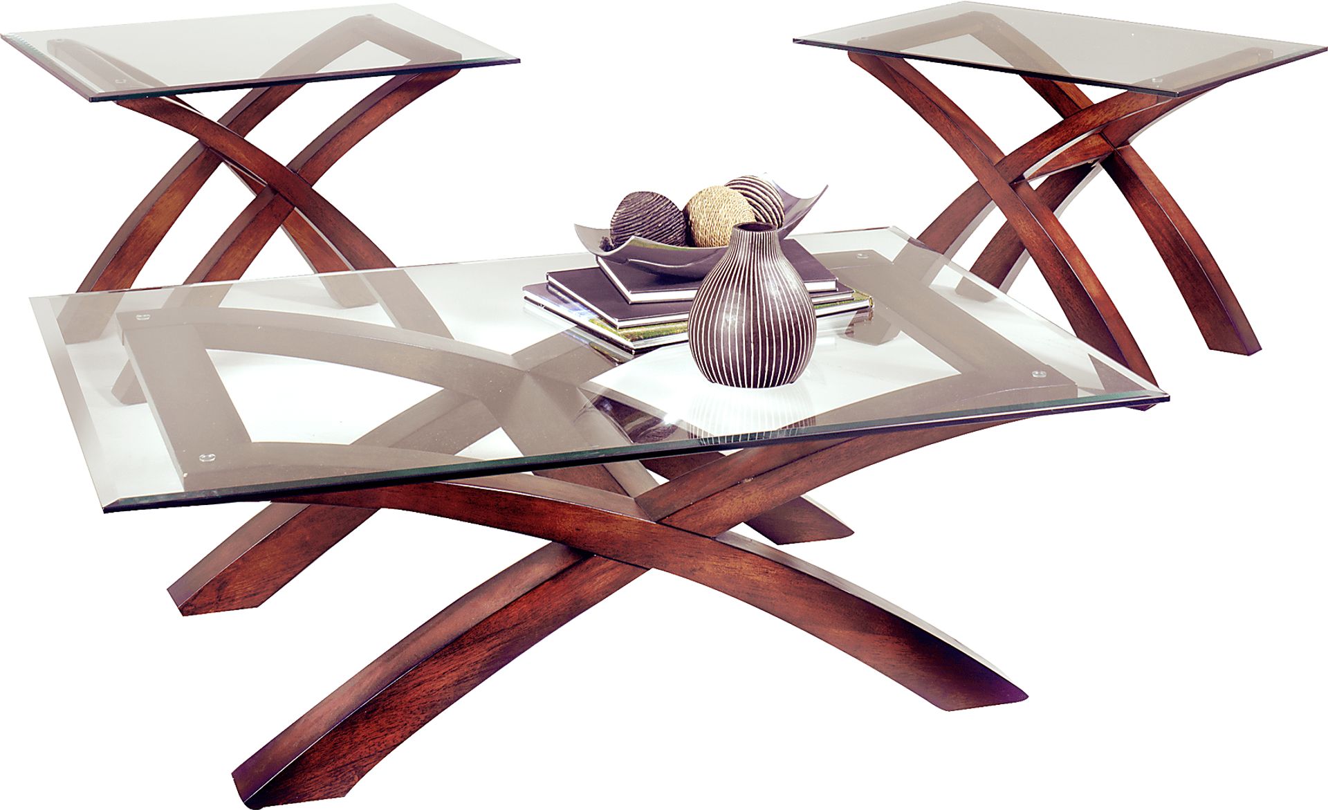 Archer Walnut 3 Pc Table Set - Image 1