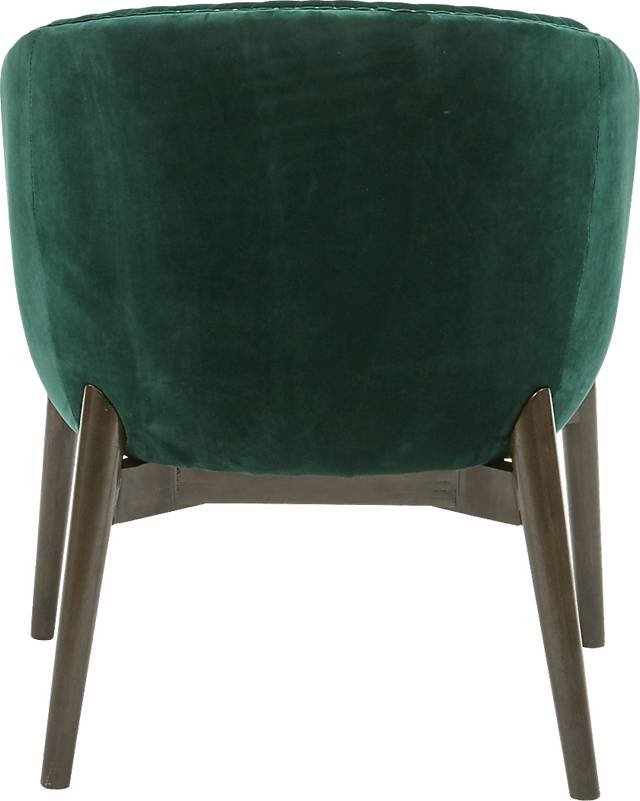 Archie Curve Green Accent Chair - Thumbnail - Image 2