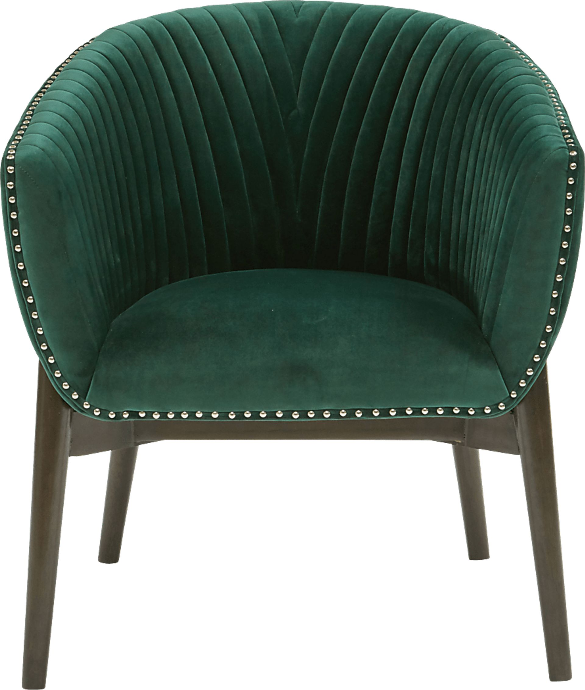 Archie Curve Green Accent Chair - Image 3