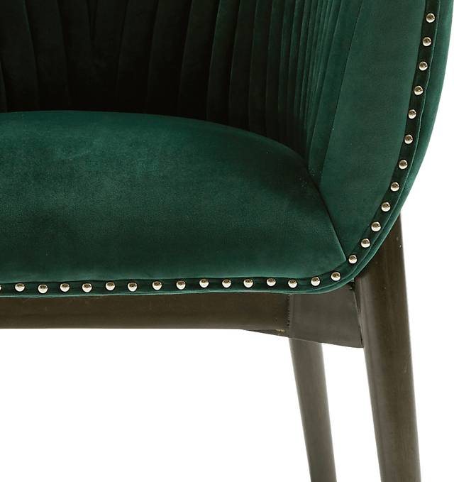 Archie Curve Green Accent Chair - Thumbnail - Image 4