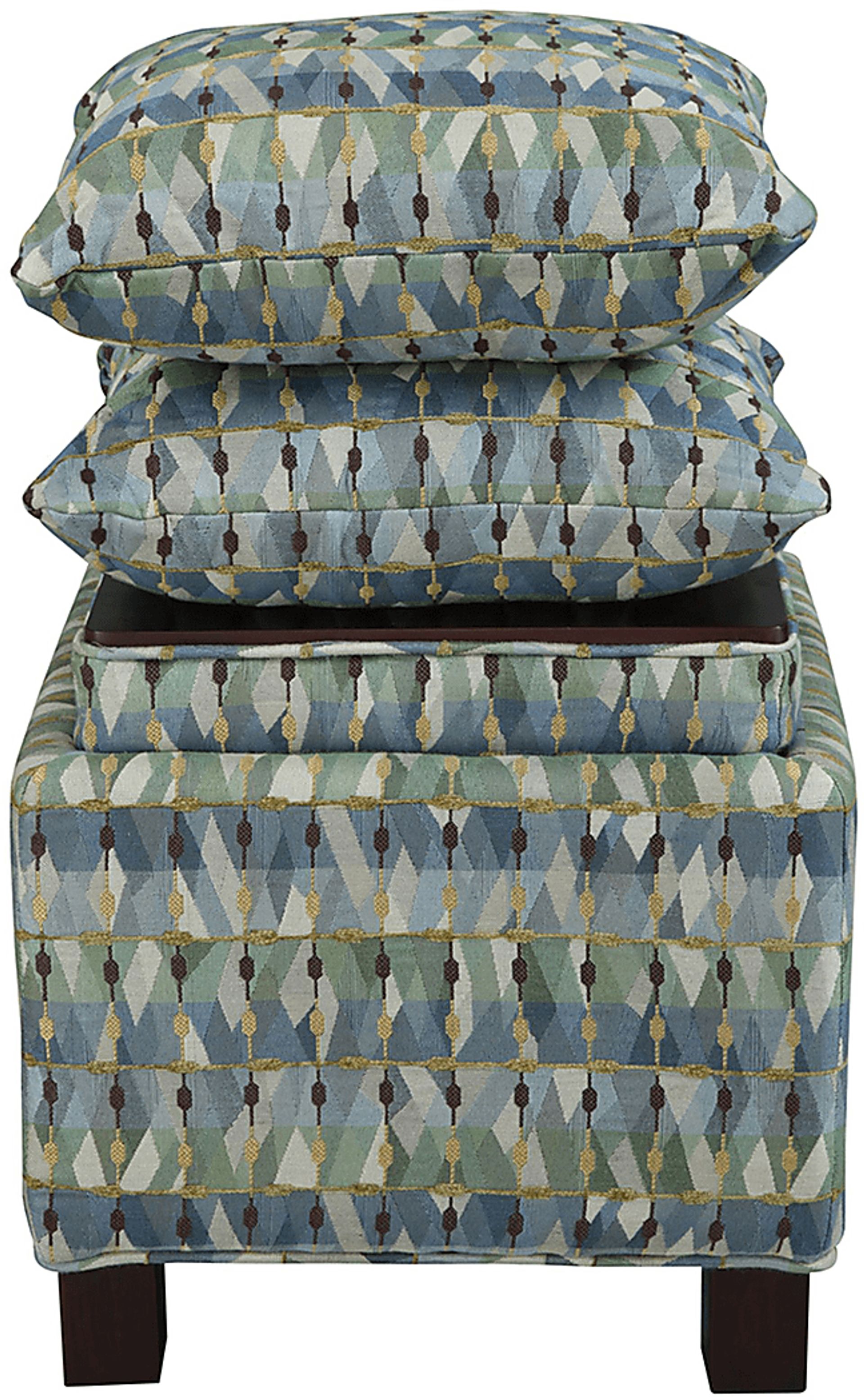 Arcridge Green Ottoman with Pillows - Image 2