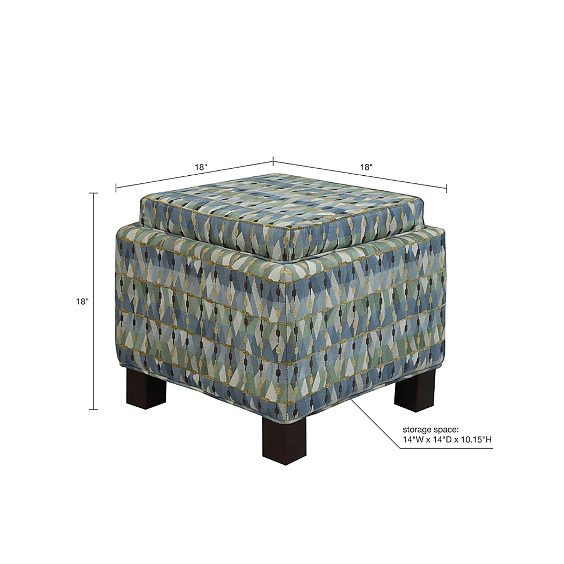 Arcridge Green Ottoman with Pillows - Image 3