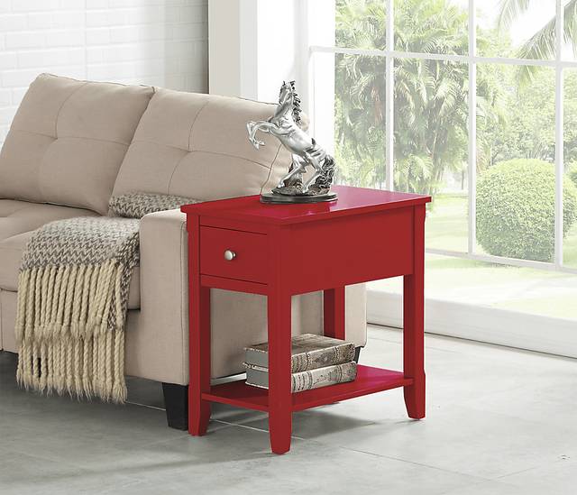Ardale Red Accent Table - Thumbnail - Image 2
