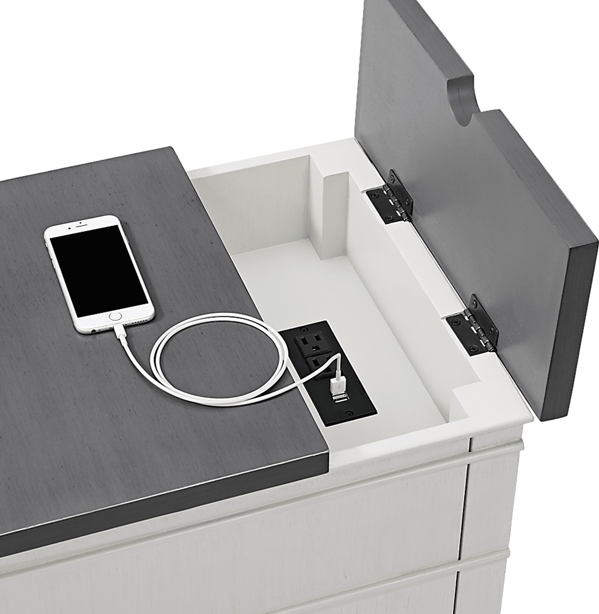 Ardath White Chairside Table - Image 11