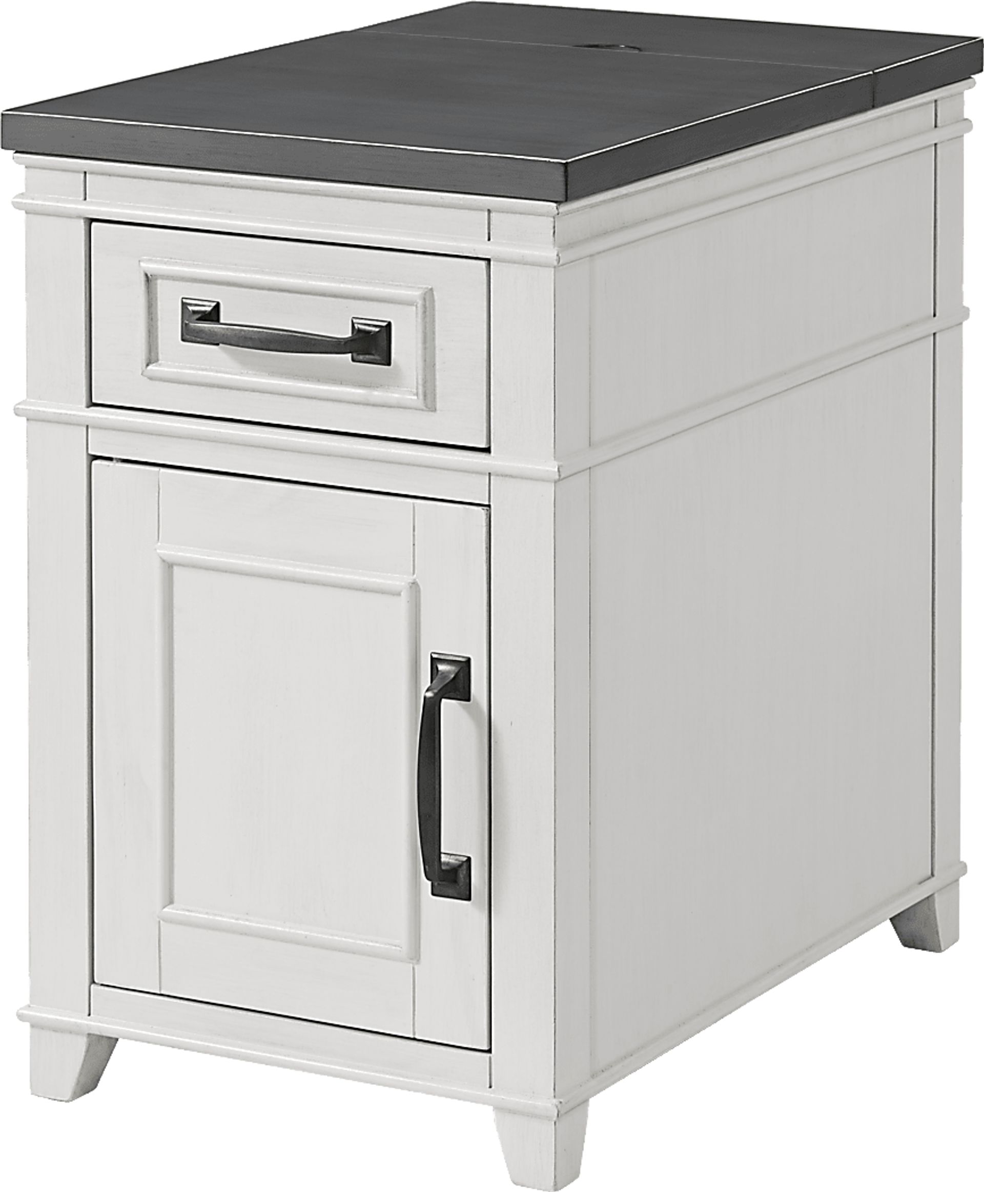 Ardath White Chairside Table - Image 1