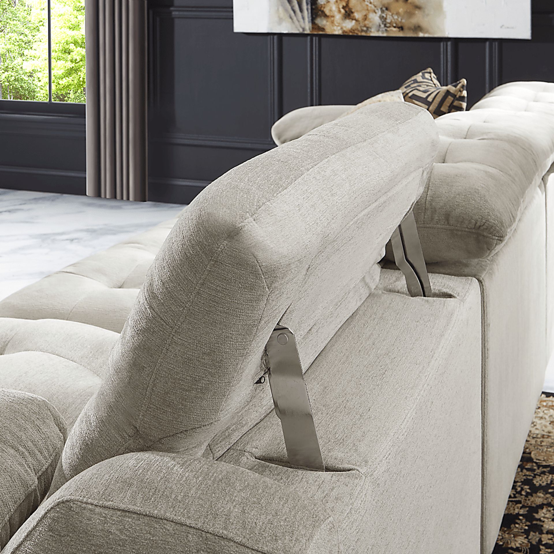 Ardelia Lane Light Gray 3 Pc Dual Power Reclining Sectional - Image 6