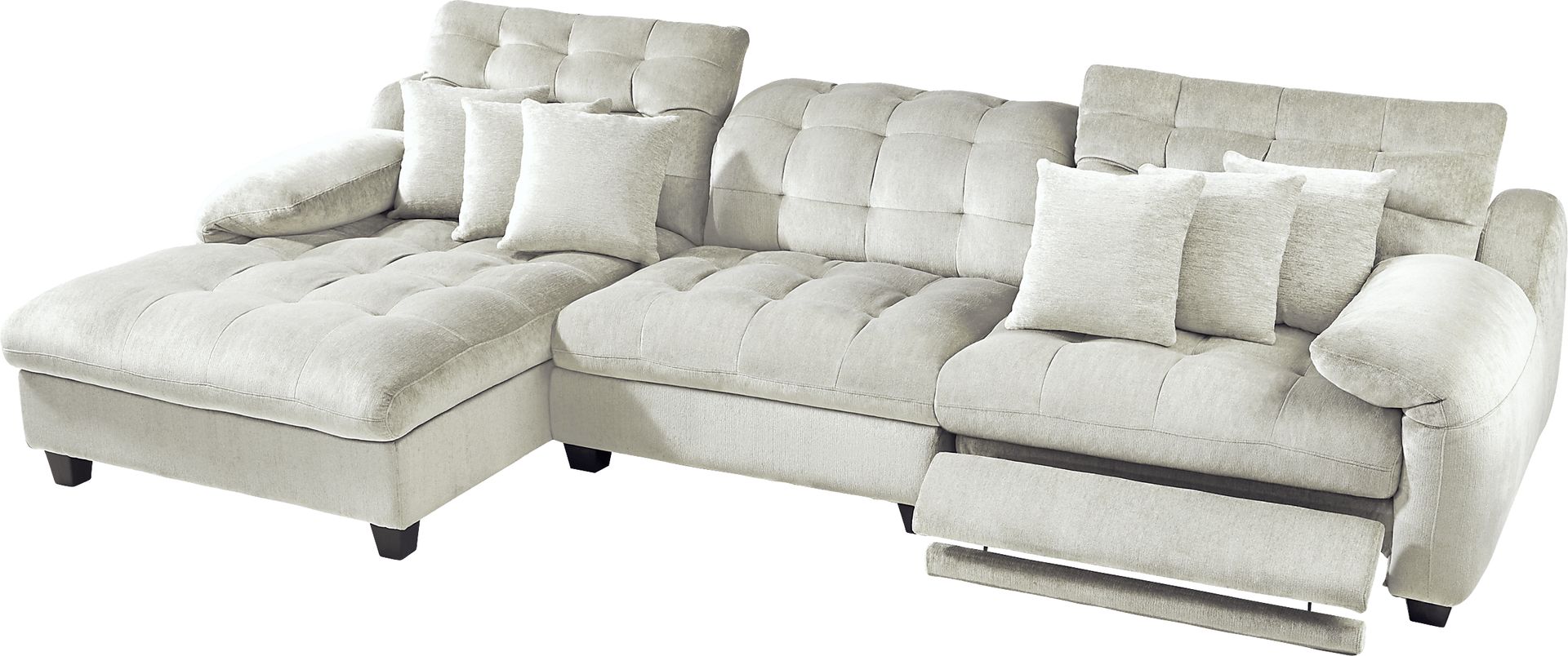 Ardelia Lane Light Gray 6 Pc Dual Power Reclining Sectional Living Room - Image 4