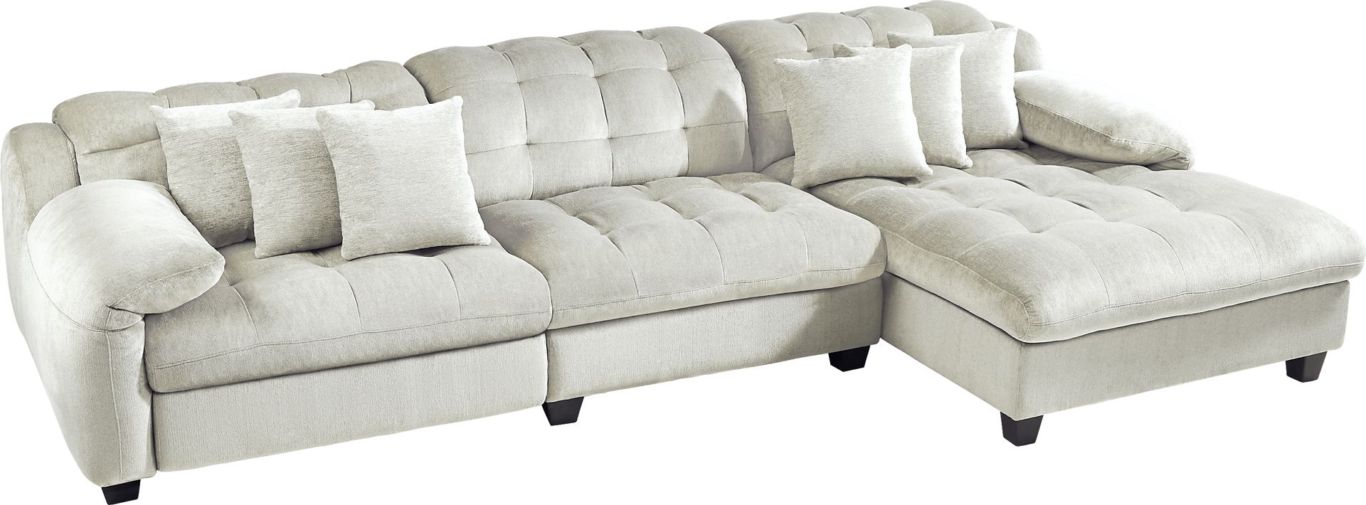 Ardelia Lane Light Gray 3 Pc Dual Power Reclining Sectional - Image 3