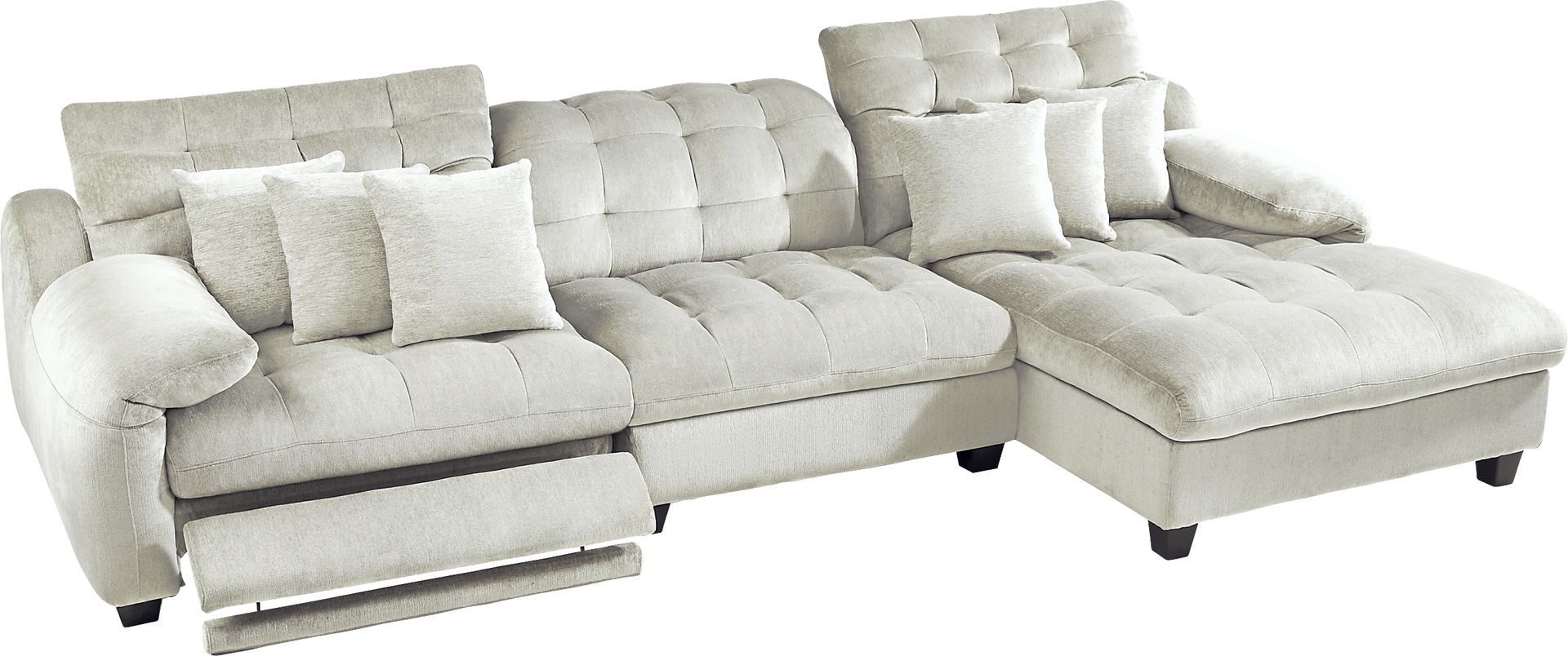 Ardelia Lane Light Gray 3 Pc Dual Power Reclining Sectional - Image 4