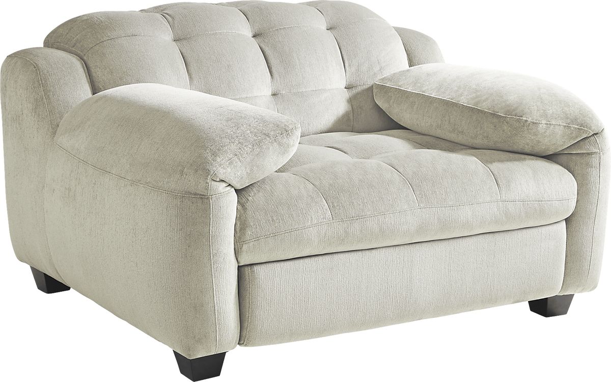 Ardelia Lane Light Gray Chenille Fabric Dual Power Recliner Rooms to Go