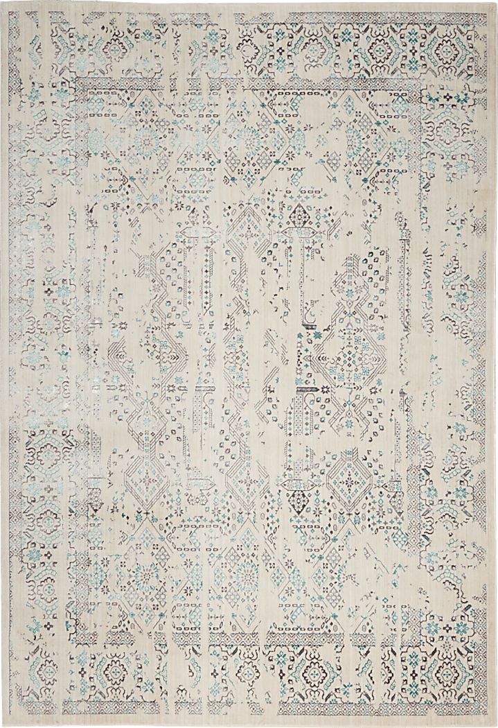 Ardella White Polyester Fabric Rug | Rooms to Go