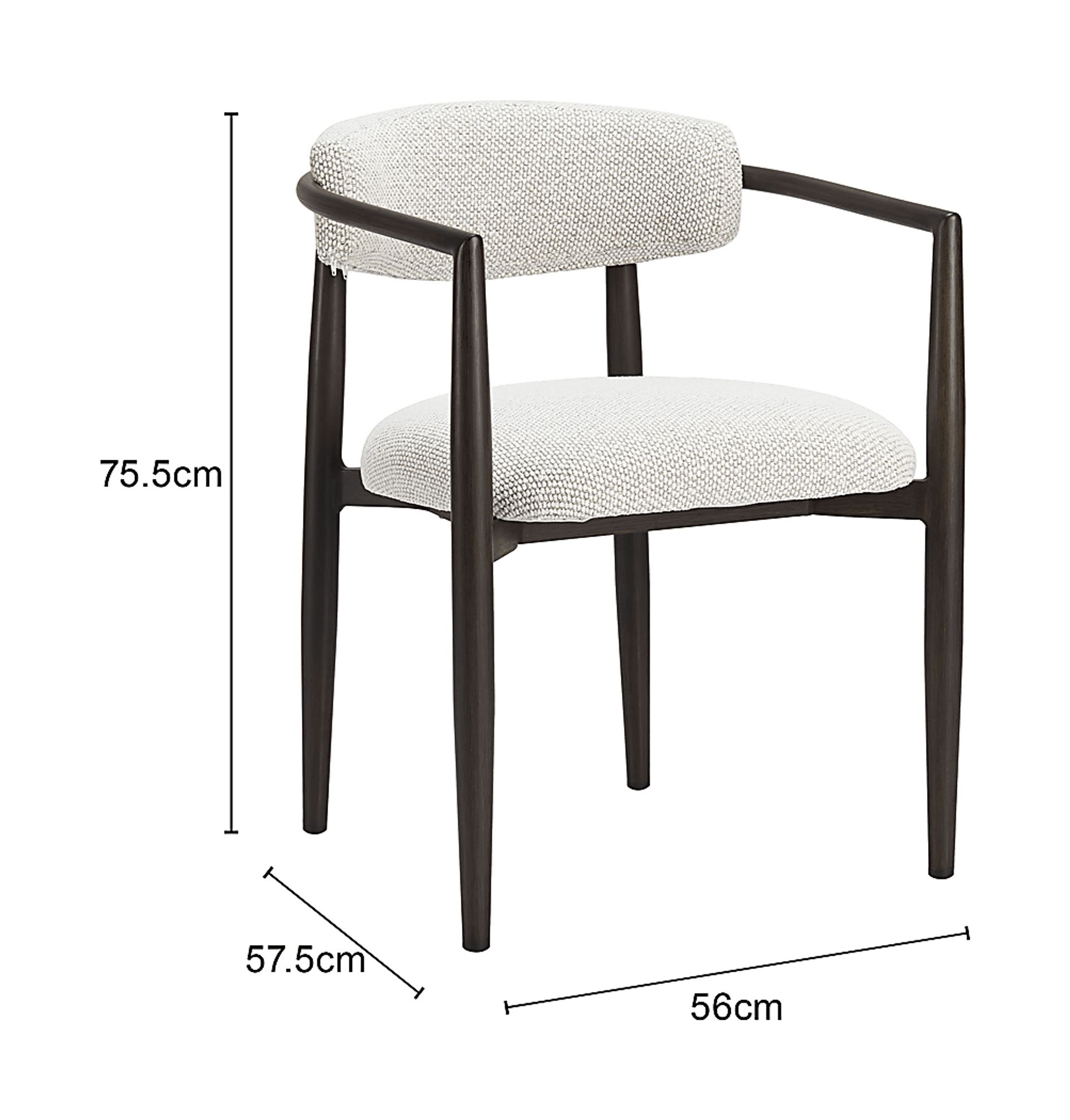Ardisiaa White Dining Chair - Image 3